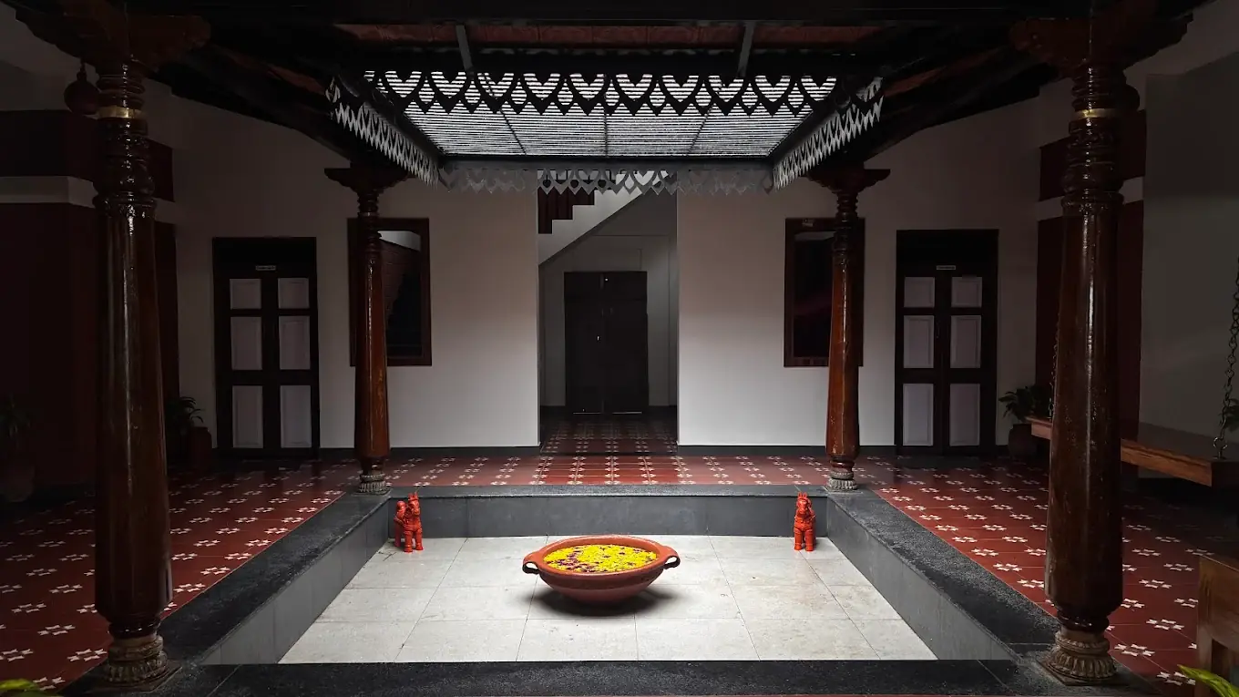 A courtyard for your people. — Old Courtallam gatherings